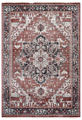 Safavieh Herat 300 4'-0" x 6'-0" Rug in Rust / Black