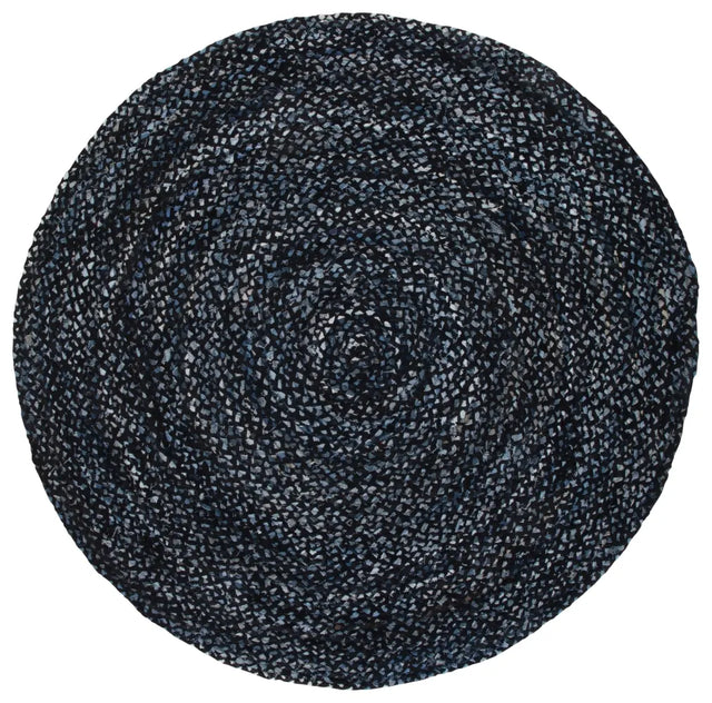 Safavieh Braided 6'-0" x 6'-0" Rug in Black / Blue