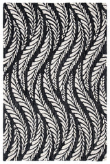 Safavieh Micro-Loop 4'-0" x 6'-0" Rug in Charcoal / Ivory