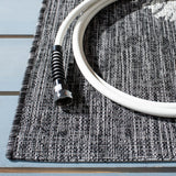 Safavieh Courtyard 4'-0" x 5'-7" Rug in Grey / Black