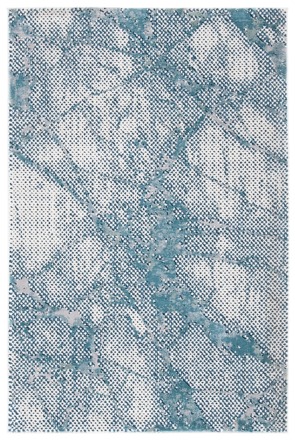 Safavieh Meadow 100 3'-3" x 5'-0" Rug in Turquoise / Ivory