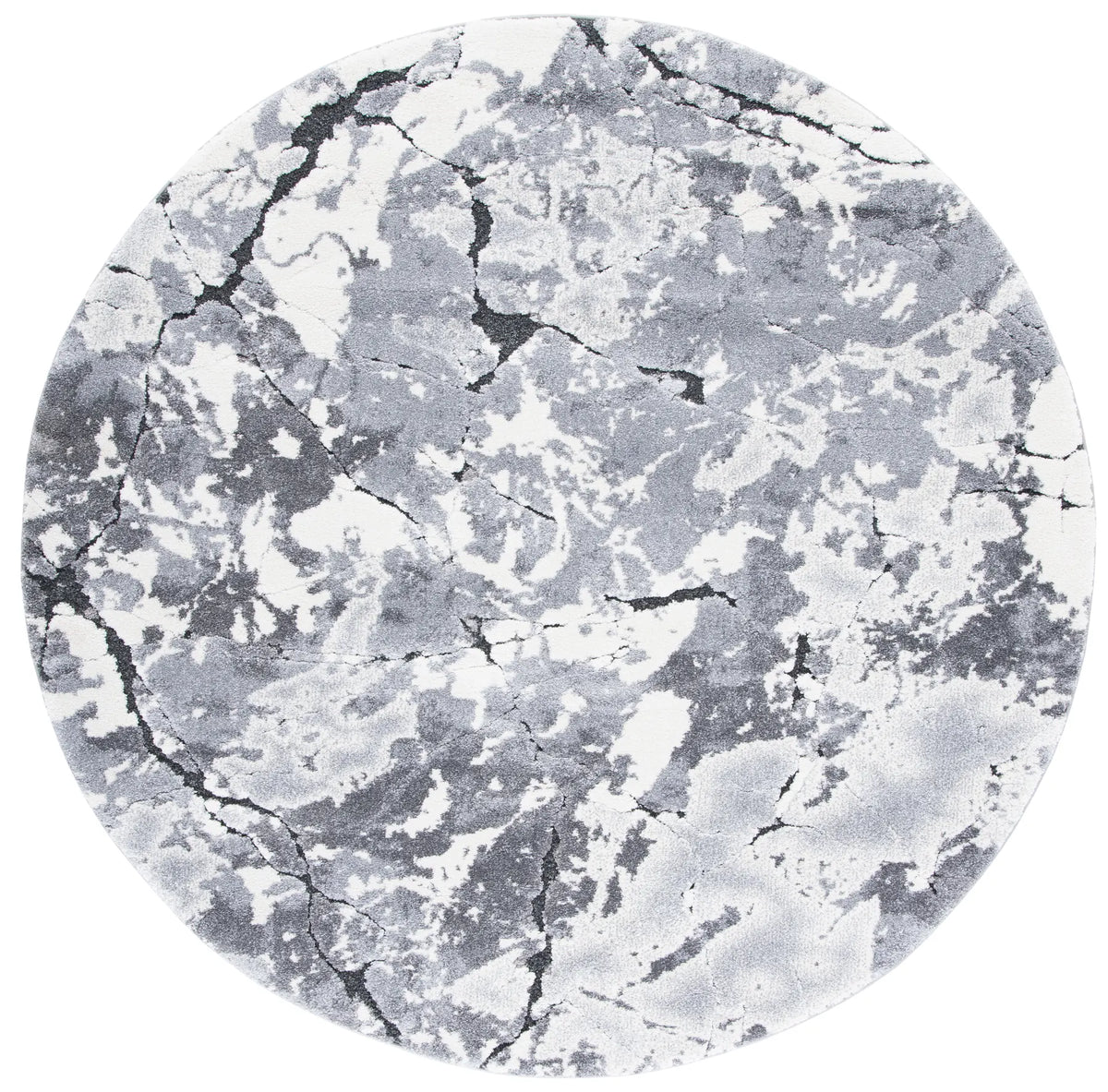 Safavieh Cyrus Shag 6'-7" x 6'-7" Rug in Grey / Ivory