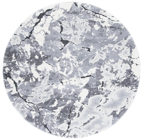 Safavieh Cyrus Shag 6'-7" x 6'-7" Rug in Grey / Ivory