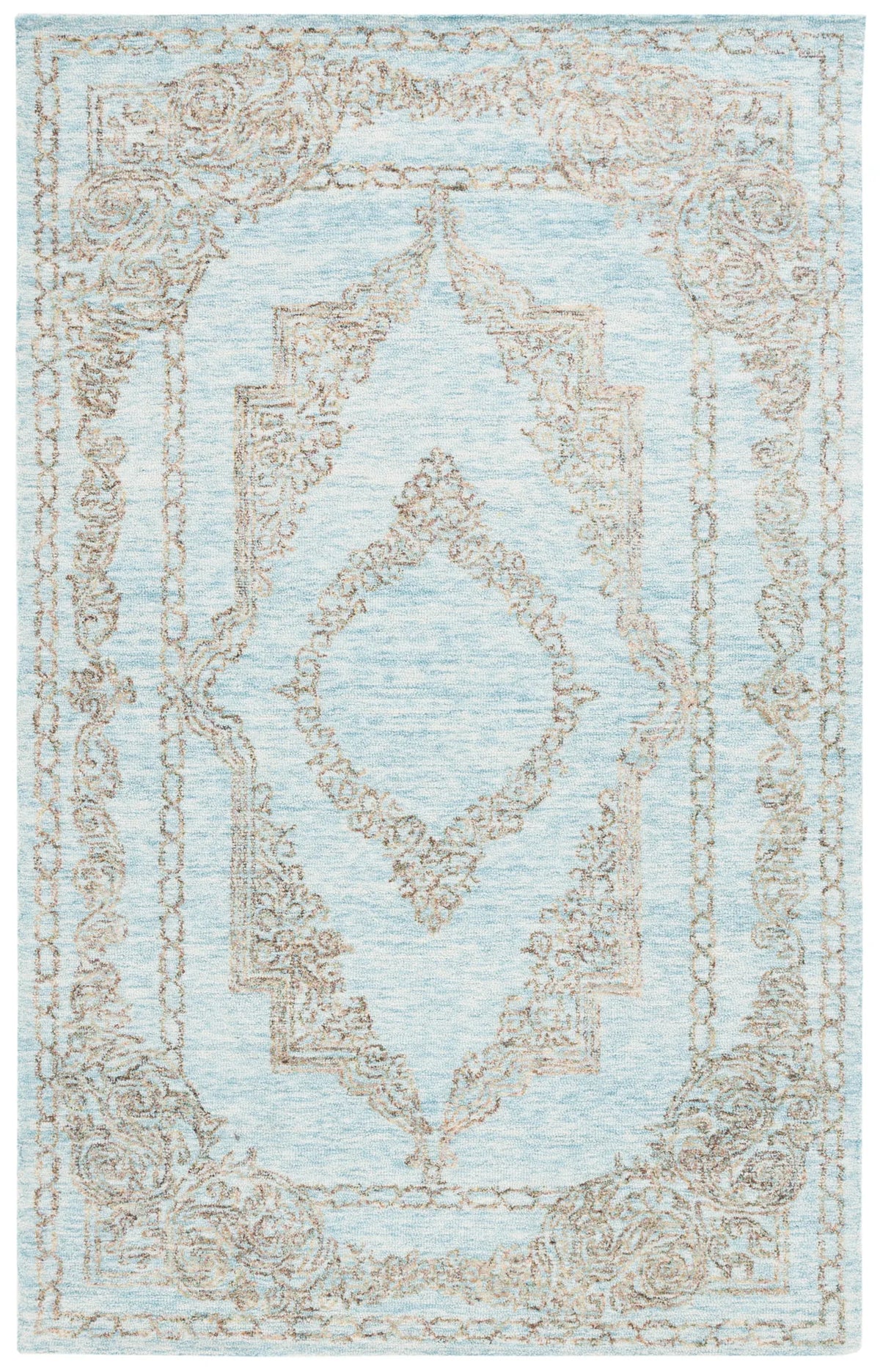 Safavieh Metro 4'-0" x 6'-0" Rug in Light Blue / Green