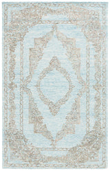 Safavieh Metro 4'-0" x 6'-0" Rug in Light Blue / Green
