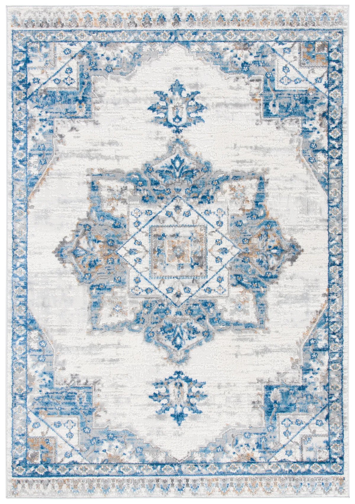 Safavieh Shivan 100 4'-0" x 6'-0" Rug in Ivory / Blue