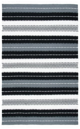 Safavieh Striped Kilim 4'-0" x 6'-0" Rug in Black / Ivory