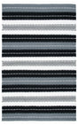 Safavieh Striped Kilim 4'-0" x 6'-0" Rug in Black / Ivory
