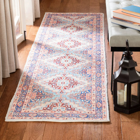 Safavieh Saffron 2'-3" x 8'-0" Rug in Blue / Rust