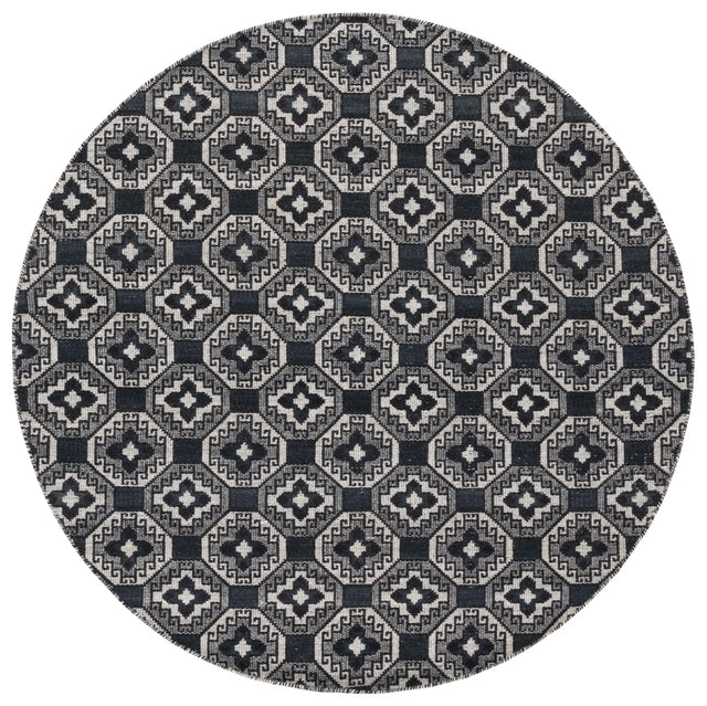 Safavieh Kilim 6'-0" x 6'-0" Rug in Black / Ivory