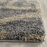 Safavieh Florida Shag 8'-0" x 10'-0" Rug in Grey / Beige