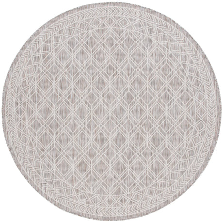 Safavieh Courtyard 6'-7" x 6'-7" Rug in Ivory / Beige Grey