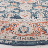 Safavieh Madison 800 6'-7" x 6'-7" Rug in Navy / Rust