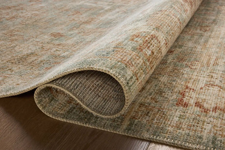 Loloi Heritage Her-06 Aqua/Terracotta Rug - pile height