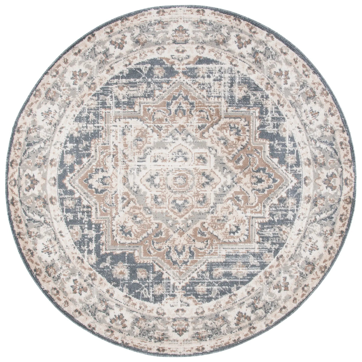 Safavieh Pyramid 5'-3" x 5'-3" Rug in Ivory / Beige