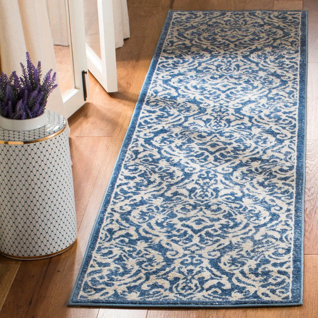 Safavieh Brentwood 2'-0" x 10'-0" Rug in Navy / Creme