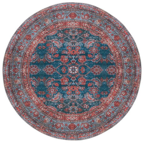 Safavieh Tucson 6'-0" x 6'-0" Rug in Blue / Rust