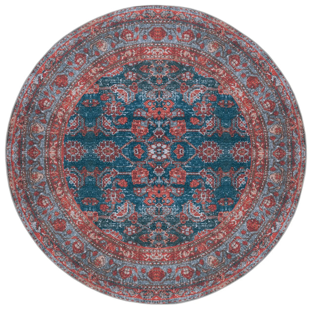 Safavieh Tucson 6'-0" x 6'-0" Rug in Blue / Rust