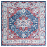Safavieh Brentwood 6'-7" x 6'-7" Rug in Navy / Red