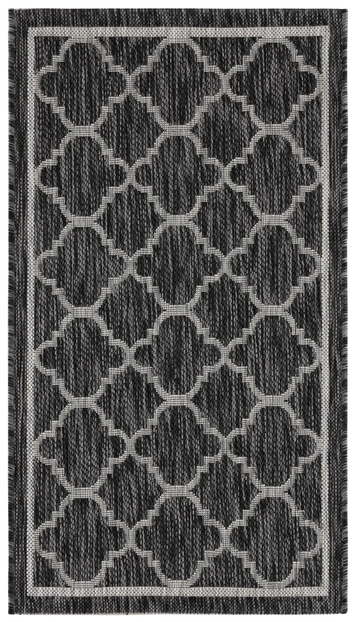 Safavieh Courtyard 2'-0" x 3'-7" Rug in Black Charcoal