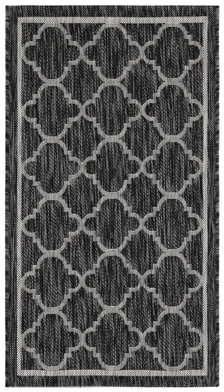 Safavieh Courtyard 2'-0" x 3'-7" Rug in Black Charcoal