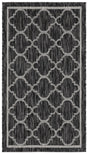 Safavieh Courtyard 2'-0" x 3'-7" Rug in Black Charcoal