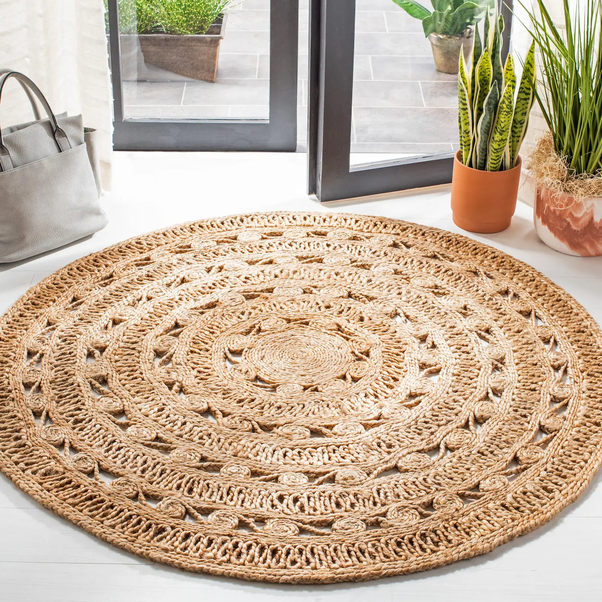 Safavieh Natural Fiber 3'-0" x 3'-0" Rug in Natural