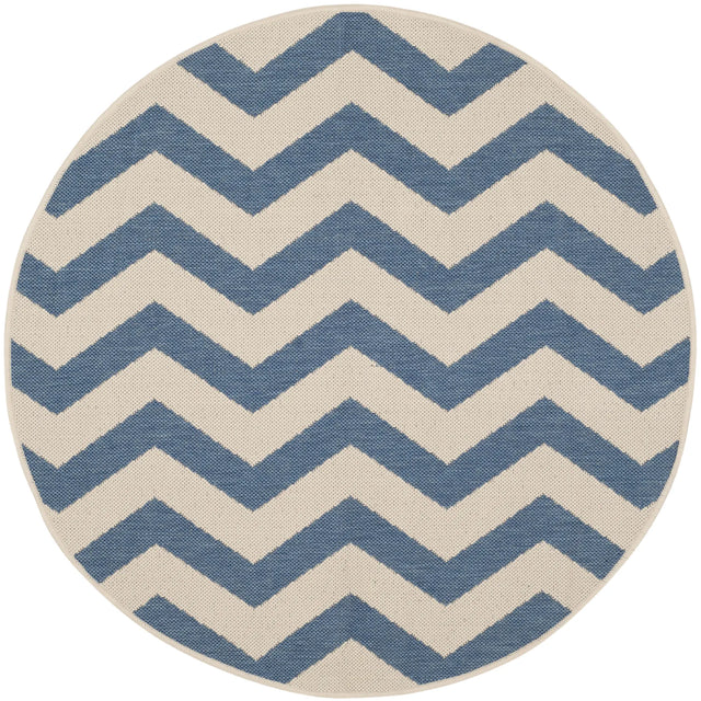 Safavieh Courtyard 4'-0" x 4'-0" Rug in Blue / Beige