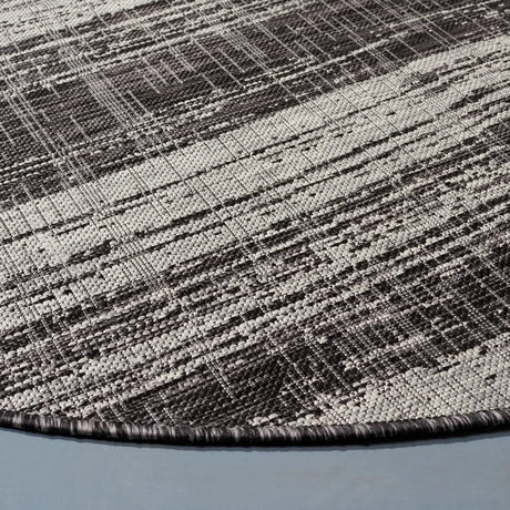 Safavieh Courtyard 6'-7" x 6'-7" Rug in Black / Grey