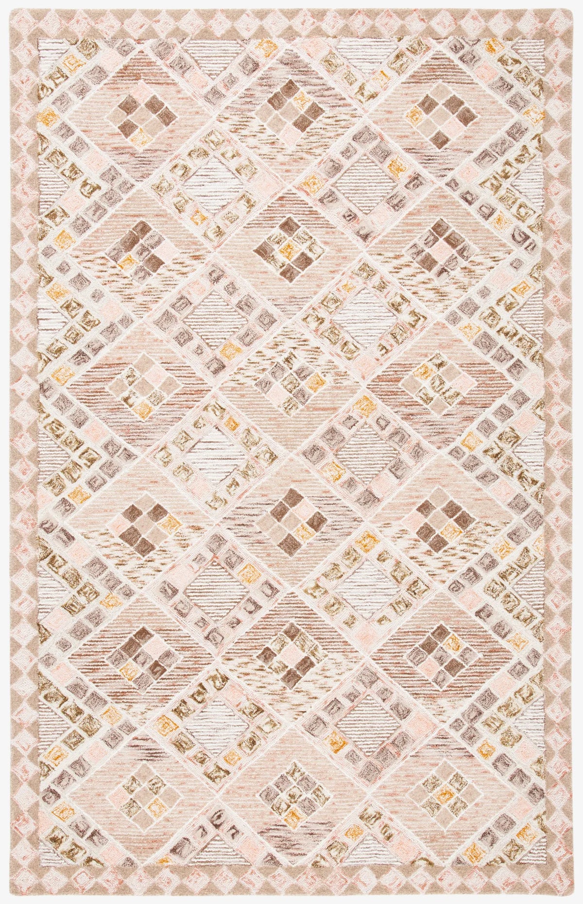 Safavieh Soho 4'-0" x 6'-0" Rug in Pink / Taupe