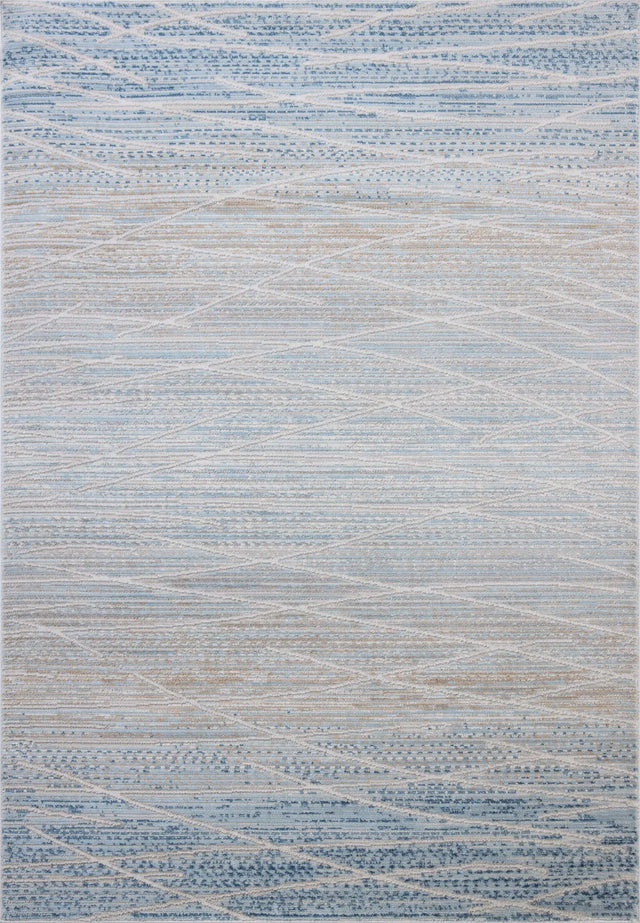 Loloi Townes TOW-07 Natural / Sky Rug - main flat