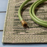 Safavieh Courtyard 4'-0" x 5'-7" Rug in Green / Beige