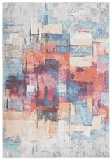 Safavieh Phoenix 500 4'-5" x 6'-5" Rug in Rust Blue / Ivory