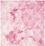 Safavieh Dip Dye 7'-0" x 7'-0" Rug in Rose / Ivory
