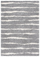 Safavieh Venus Shag 600 4'-0" x 6'-0" Rug in Grey / Ivory