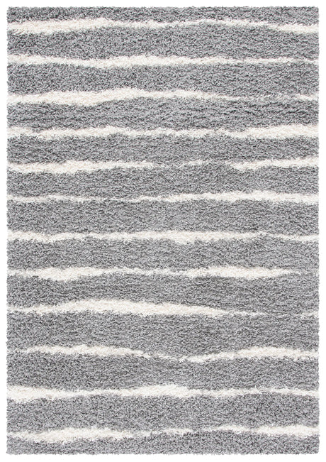 Safavieh Venus Shag 600 4'-0" x 6'-0" Rug in Grey / Ivory