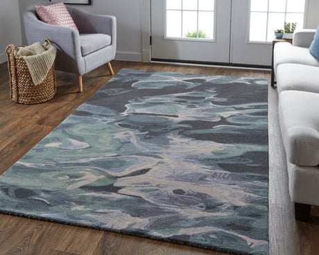 Feizy Amira 8635F Green/Blue Rugs.