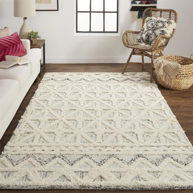 Feizy Anica 8007F Ivory/Blue Rugs.