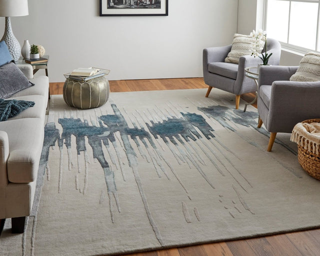 Feizy Anya Any8882F Ivory/Blue/Gray Rug.