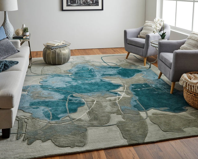 Feizy Anya Any8885F Blue/Gray/Ivory Rug.