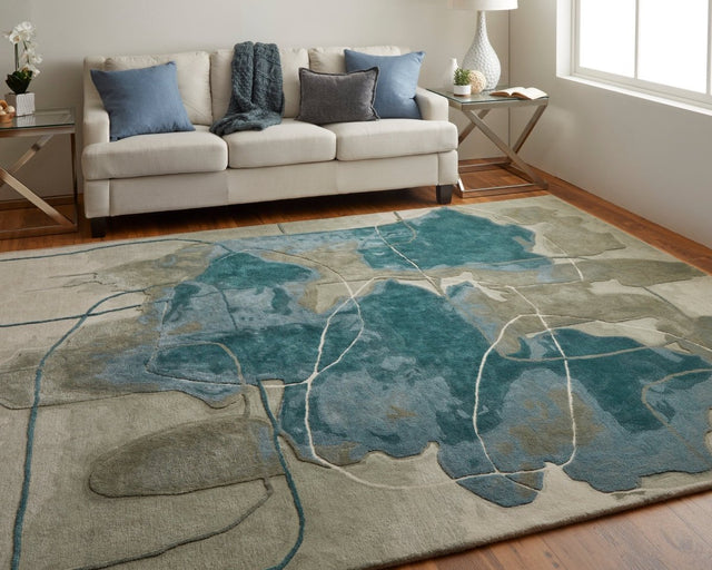 Feizy Anya Any8885F Blue/Gray/Ivory Rug.