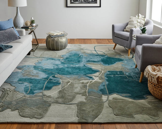 Feizy Anya Any8885F Blue/Gray/Ivory Rug.