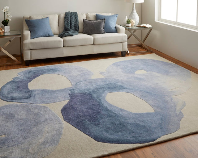 Feizy Anya Any8887F Blue/Ivory Rug.