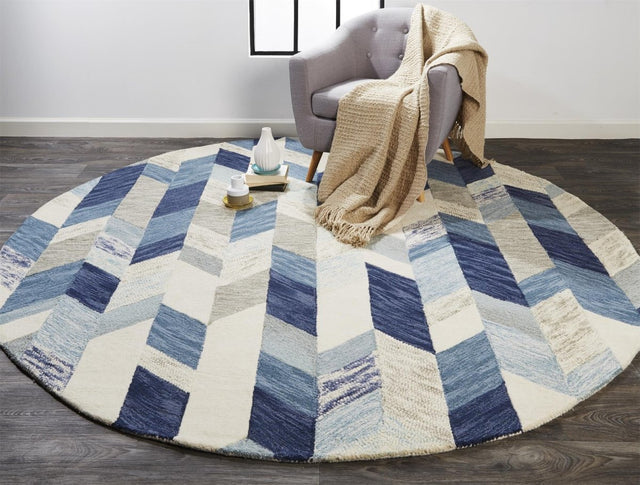 Feizy Arazad 8446F Ivory/Blue Rugs.