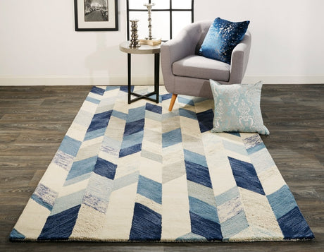 Feizy Arazad 8446F Ivory/Blue Rugs.