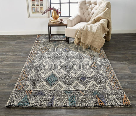 Feizy Arazad 8479F Black/Ivory Rugs.