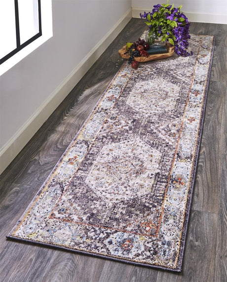 Feizy Armant 3907F Gray/Purple Rugs.