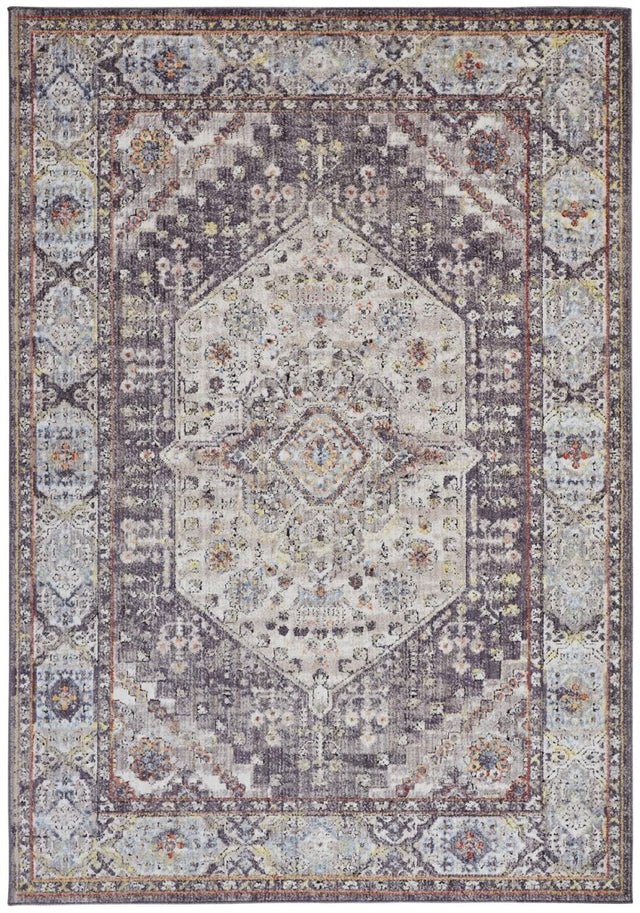 Feizy Armant 3907F Gray/Purple Rugs.