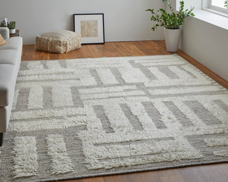 Feizy Ashby Ash8909F Gray/Ivory Rug.