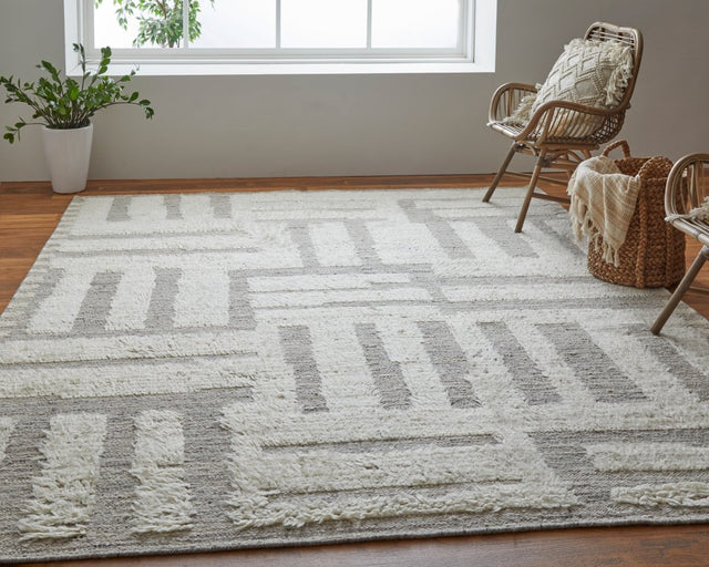 Feizy Ashby Ash8909F Gray/Ivory Rug.